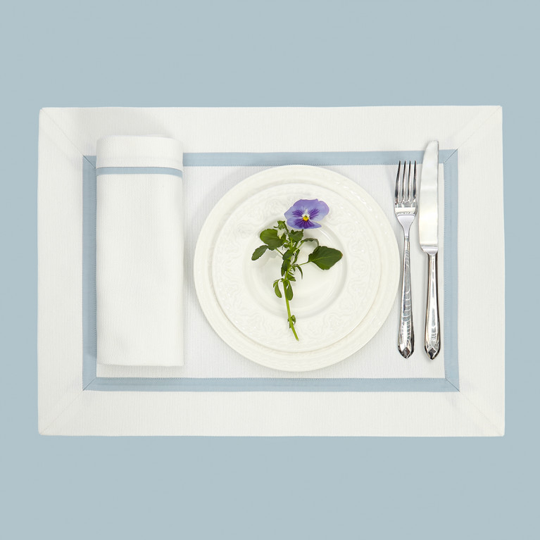 Скатерть и сервировочные салфетки SET DALAT WHITE