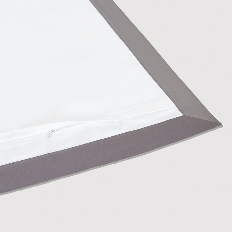 Комплект постельного белья JACQUELINE 400 tc, кант темно серый и синий