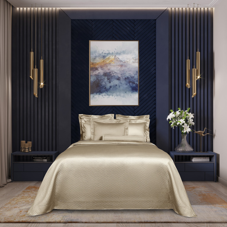 Покрывало из хлопка CNV темно-бежевое