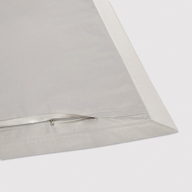 Комплект постельного белья GEORGE 400 tc серый с фиолетовым кантом