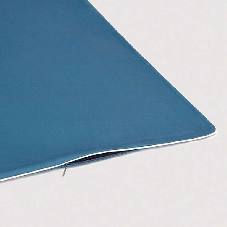 Комплект постельного белья LUNE 400 tc аквамарин с молочным кантом