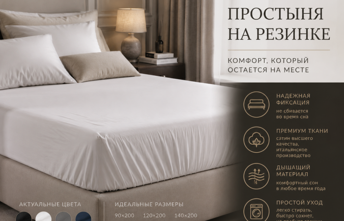 Как выбрать простыню на резинке: материалы, преимущества и советы Как выбрать простыню на резинке: материалы, преимущества и советы