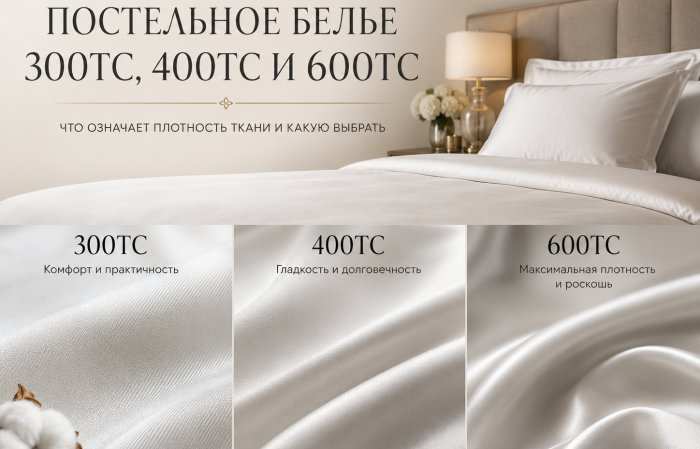 Постельное белье 300ТС, 400ТС и 600ТС: как выбрать идеальную плотность ткани