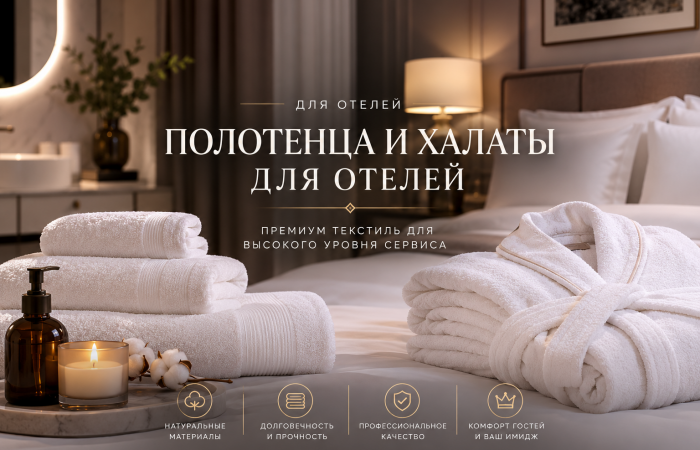 Полотенца и халаты для отелей: стандарты премиального гостиничного текстиля