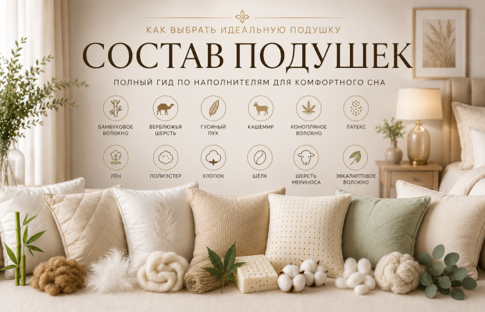 Как выбрать подушку: полный гид по наполнителям премиального класса