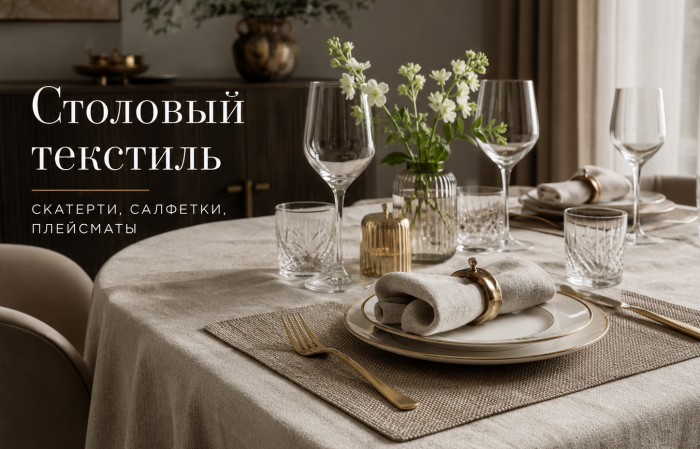 Столовый текстиль: как выбрать скатерти, салфетки и плейсматы для элегантной сервировки