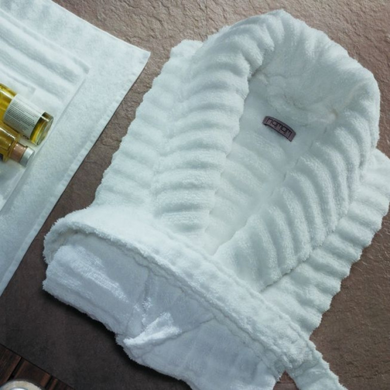 Stripe халат банный (белый)