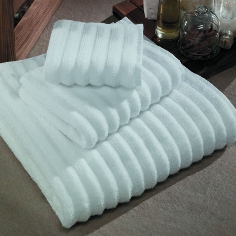 Stripe полотенце из хлопка (белый)