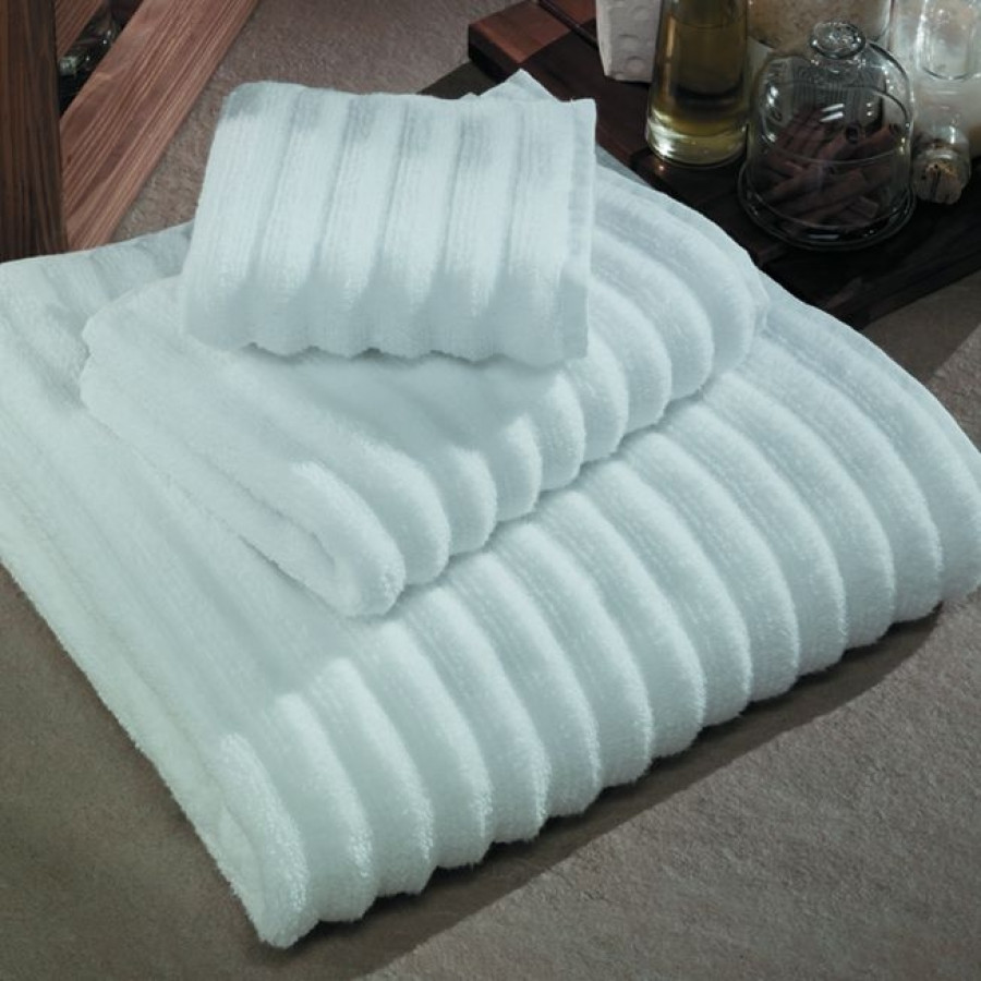 Stripe полотенце из хлопка (слоновая кость)