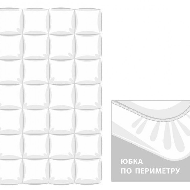 6160 Наматрасник MATTRESS DOWN GRASS кассетный 160х200х40