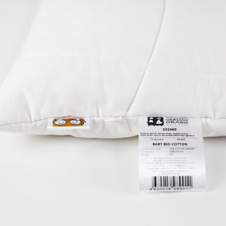 222460 Подушка BABY BIO COTTON регулируемая 40х60