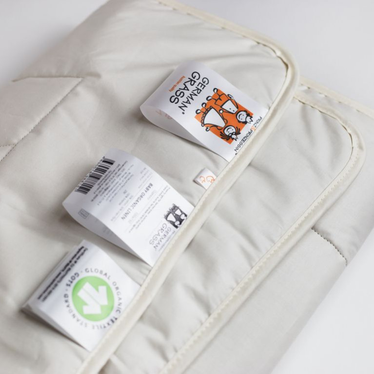 81113 Одеяло BABY ORGANIC LINEN GRASS всесезонное "Light" 100х135
