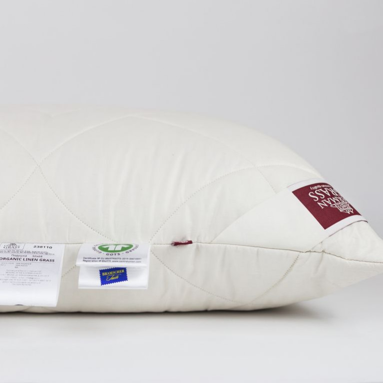 238110 Подушка ORGANIC LINEN GRASS регулируемая 50х68