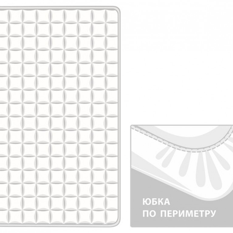 Наматрасник MATTRESS COTTON DRYSOFT GRASS непромокаемый с юбкой 160х200х40
