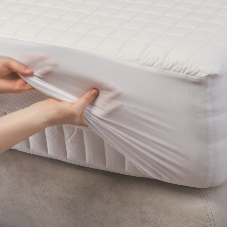 Наматрасник MATTRESS COTTON DRYSOFT GRASS непромокаемый с юбкой 160х200х40