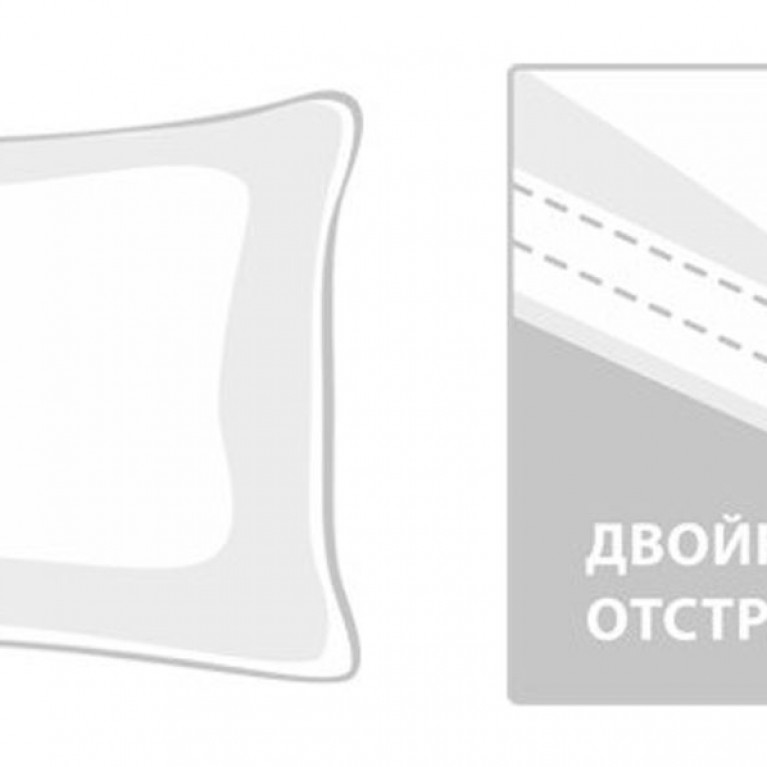 Подушка пуховая ЭФИРА в шелковом жаккарде средняя 50x70, ручная работа GERMAN GRASS