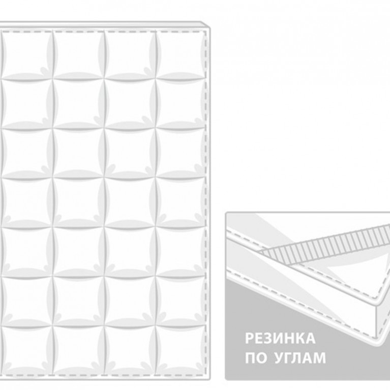 Перина полупуховая BIG-TOPPER DOWN GRASS 160х200 с бортиком 10 см