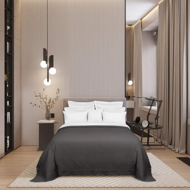 Покрывало из хлопка TILT  черное