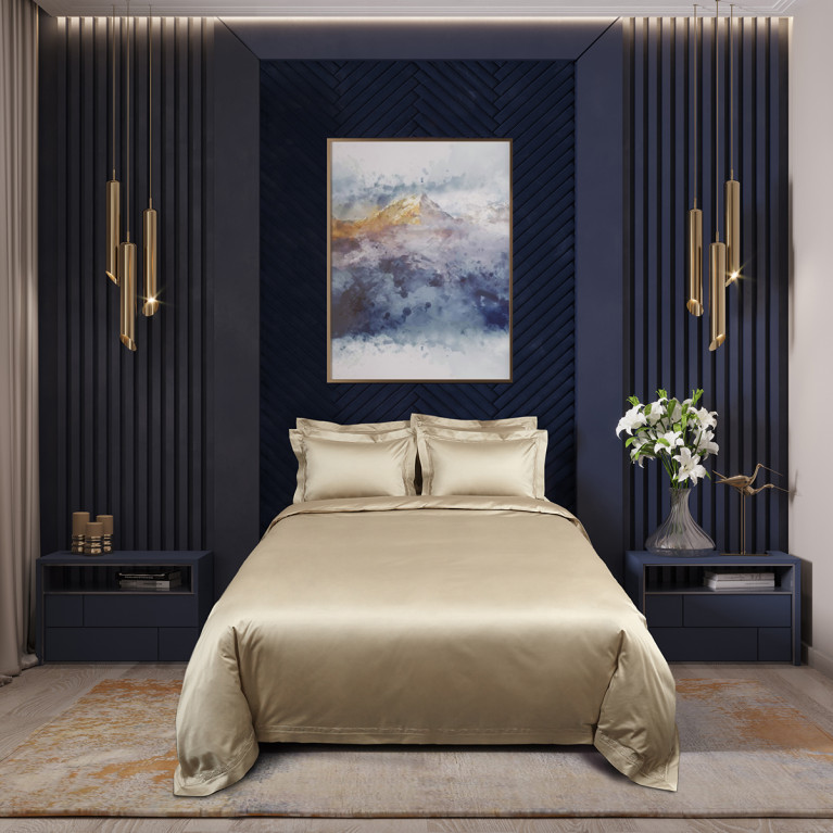 Комплект постельного белья LOIRE 600 tc золотистый